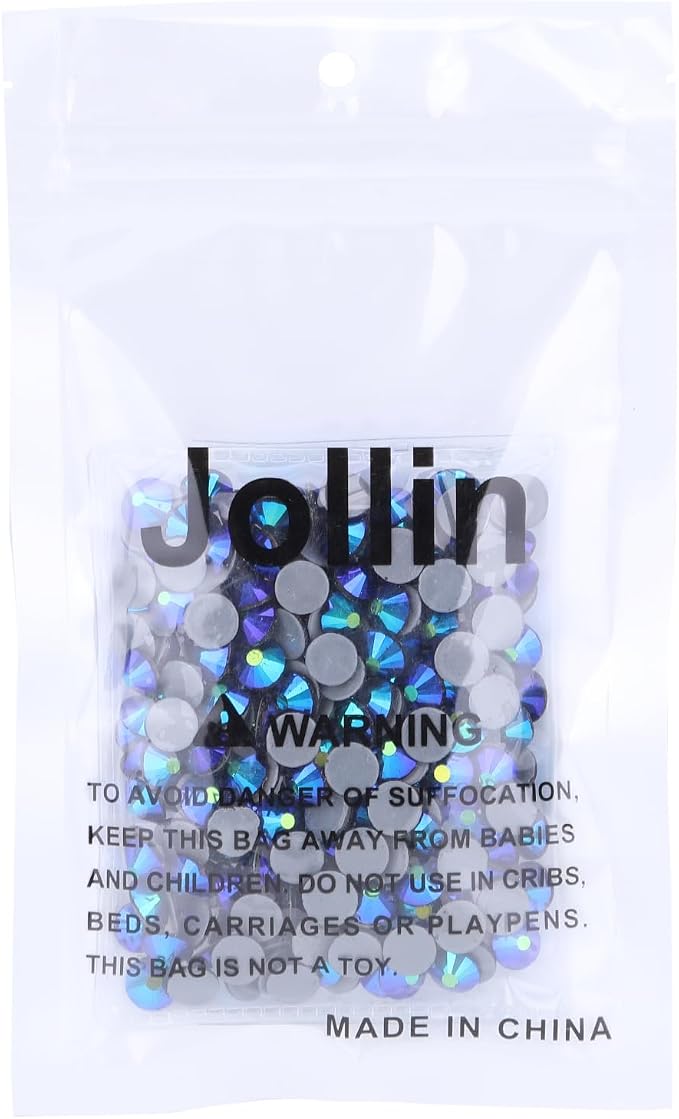 Jollin Hotfix Rhinestones Flatback Crystal Gems 7.2mm SS34, Jet AB | 288pcs Hot Fix Crystals Glass Rhinestones for Bedazzling, Crafting, Clothes, Shoes & Accessories DIY Decoration - Image 7