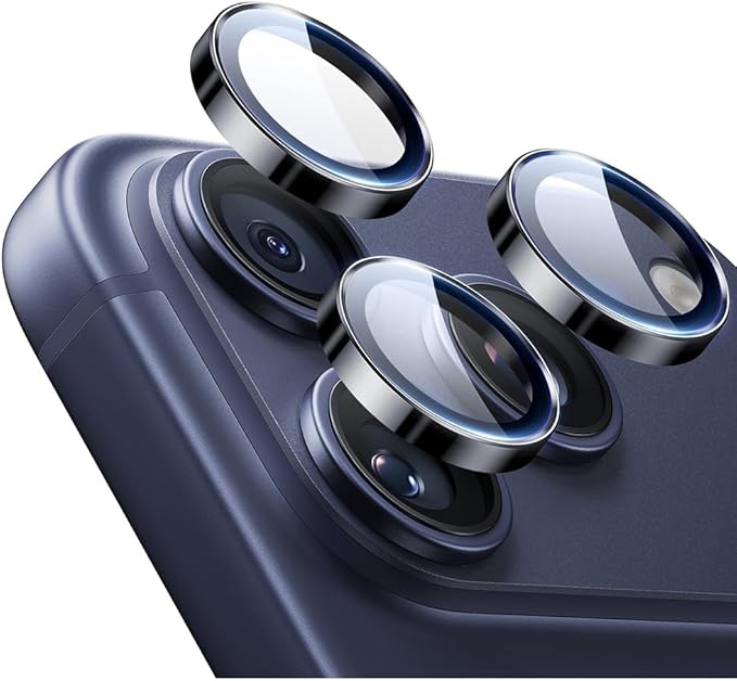ESR for iPhone 17 Pro Max/17 Pro Camera Lens Protector, 1 Pack, Black | Individual Camera Cover, 9H Tempered Glass, Original Camera Clarity, for iPhone 17/16/15/14 Pro Max/Pro by Unknown