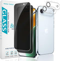 2+2 Pack Privacy Screen Protector for iPhone Air / 17 Air | Anti Spy Tempered Glass, with Camera Lens Protector, Anti Scratch, Bubble Free by Bencuku