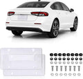 License Plate Camera Blocker, Transparent License Plate Cover Paired with A Silicone Licenses Plates Frame, Easy to Install, Suitable for Front and Rear Licenses Plates (Transparent-A) by Unknown