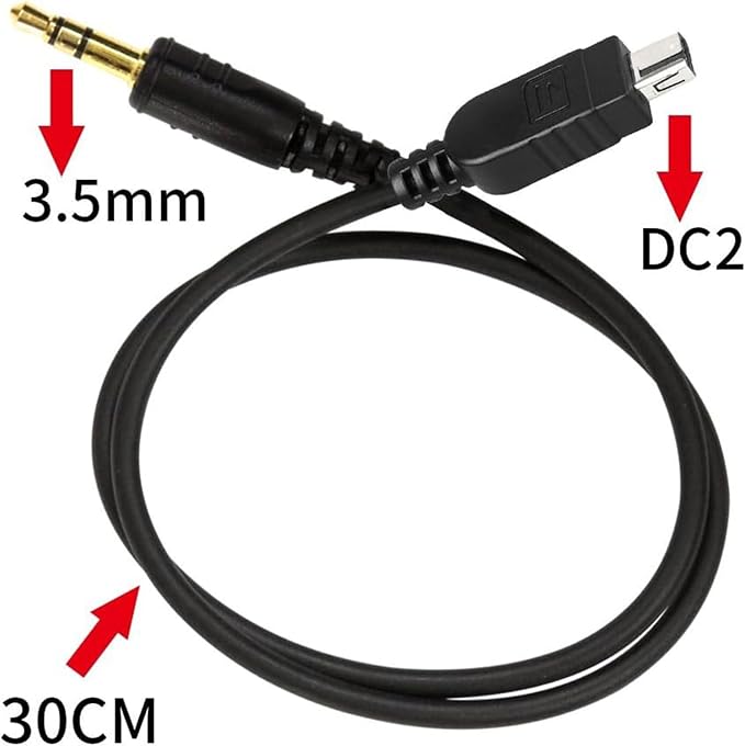 Pixel 3.5mm DC2 Off-Camera Remote Cable for Nikon Z5, Z7, Z7-II, Z6, Z6-II, D750, D780, D7500, D7200, D7100, D5600, D5300, D610, D600, D90, P7700, P7800, P950, Replaces Nikon MC-DC2 Cable（2-Pack） - Image 3