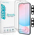 2+2 Pack Screen Protector for Samsung Galaxy S24 FE Tempered Glass | with Camera Lens Protector, Anti Scratch, Bubble Free by Bencuku