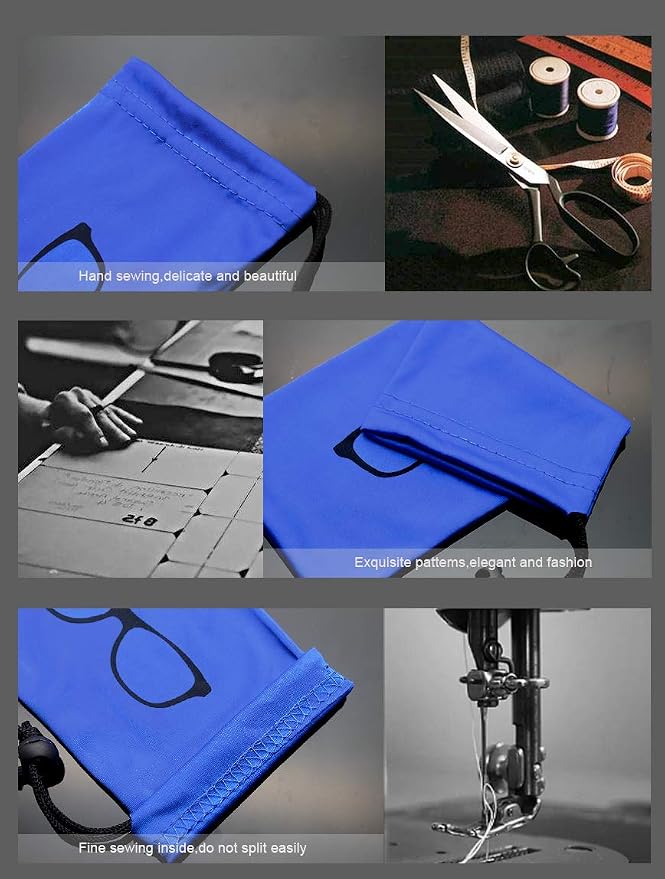 Quality Microfiber Eyeglass Pouch with Bead Lock Micro Fiber Sunglasses Case Pouch Soft Store - Image 4