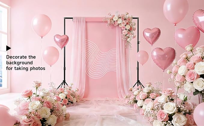 YSKE-Seamless Pink Paper Backdrop Roll for Photography,Photo Background,and Photoshoot Cover–Roll of Paper with Backdrop Cover for Background Stand,Thick Anti-Wrinkle Matte(53''x16.4'Pink) - Image 9