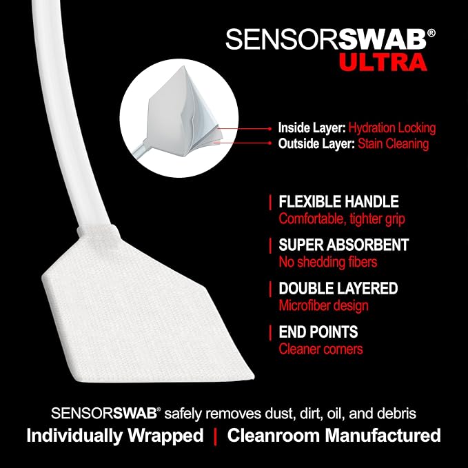 Photographic Solutions Sensor Swab Ultra 33mm Type-4 Digital Imaging Sensor Cleaner Swabs for Cleaning Medium Format Mirrored or Mirrorless Cameras. Sensor Dust & Oil Remover (Pack of 12) - Image 5