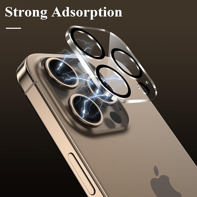 YWXTW [5 Pack Designed for iPhone 16 Pro Max Camera Lens Protector, for iPhone 16 Pro Camera Lens Protector, Night Shooting Mode, Anti Scratch HD Clear 9H Hardness Tempered Glass - Image 4