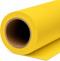 Yizhily Forsythia Yellow Seamless Paper Backdrop, 53 in x 16.4 ft | Product photography; creative sets; event portraits; tabletop shoots; small studio photoshoots by YizhilySeamlessBackgroundPaper