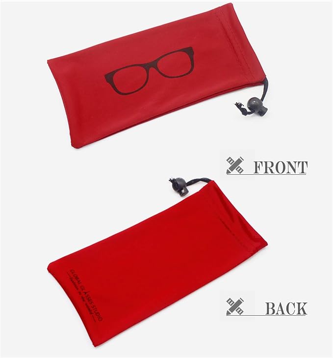 Quality Microfiber Eyeglass Pouch with Bead Lock Micro Fiber Sunglasses Case Pouch Soft Store - Image 2