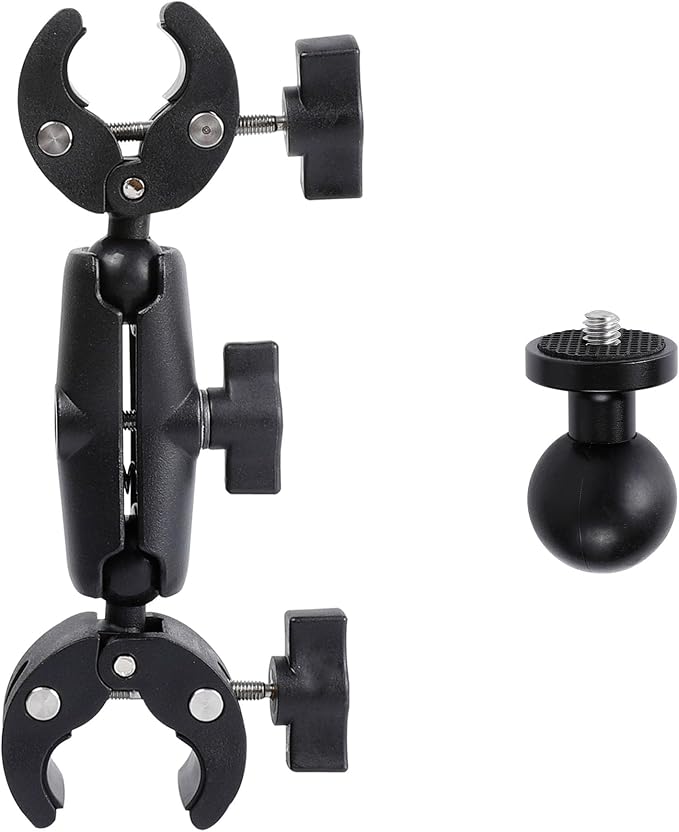 Double Clamp Camera Mount Bracket,Monitor Magic Socket Arm w/1/4"-20 Ball Head for Desk Photo Studio Light Stand, Photography Reflector, Photo Boom Stand, Cross Bars, Umbrella, Insta360 Accessories - Image 7