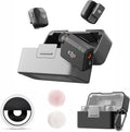 DJI Mic Mini Combo + Silicone Case + Colorful Wind Muff + Selfie Light | Wireless Microphone for iPhone/Camera/Android, Ultralight, Detail-Rich Audio, 48h Use, Noise Cancelling, Streaming, Vlog by Unknown
