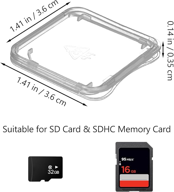 Plastic Case 100 Pcs SD Card Holder - Plastic Transparent Carrying Storage Transparent Memory Card case Holder Carrying Box Storage Boxes Sd - Image 3