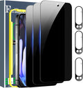 Ferilinso Privacy Screen Protector for Google Pixel 9 Pro XL,Tempered Glass | 3 Pack, 9H Hardness, Military-Grade Shatterproof, Case Friendly, Easy Installation Bubble Free, with Camera Lens Protector by Ferilinso