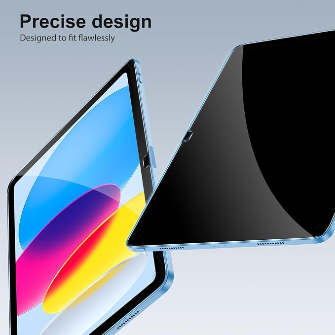 SPARIN 2+2 Pack Screen Protector for iPad (A16) 11th/10th Gen (11”/10.9”) | Tempered Glass + Camera Lens Protector Full Protection, Case Friendly, Anti Scratch, Apple Pencil Compatible-Blue - Image 8