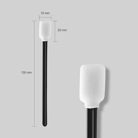 AAwipes Foam Swabs (200 pcs, 5.25", Black) - Lint Free Foam Tip Swab Cleanroom Sponge Stick Detailing Lab Swabs for Camera, Inkjet Printer, Optical Lens, Optical Equipment (C714BLK) - Image 3