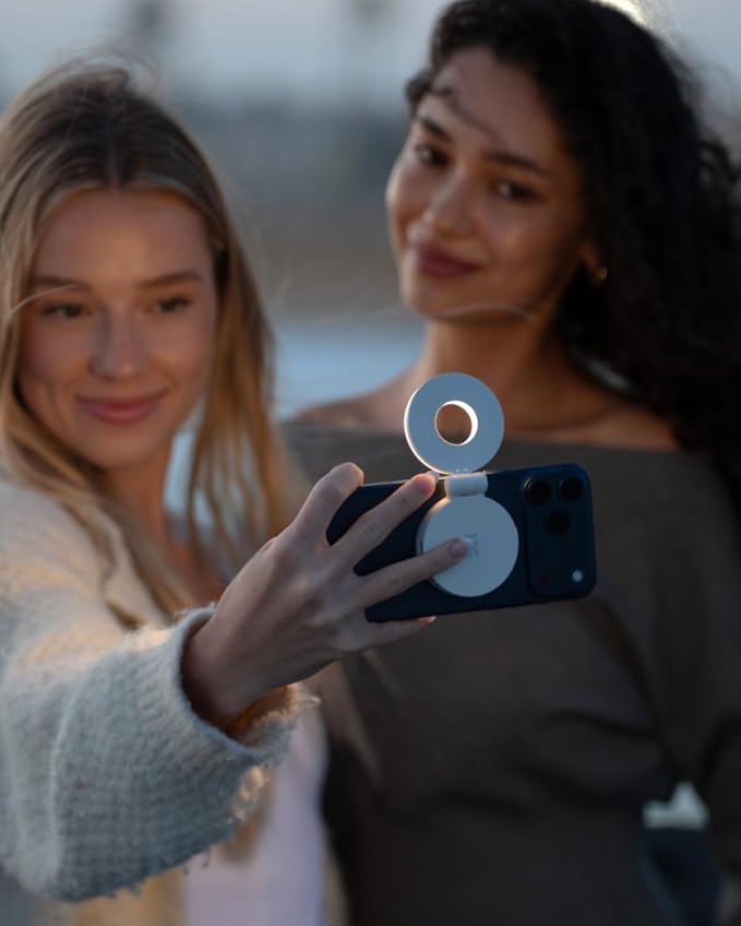 KraftGeek Magnetic Selfie Light for iPhone, Portable Ring Light for Phone | Rechargeable Phone Ring Light, Pocket Sized, 40 LEDs, Mini Cell Phone Selfie Light for Video Recording, Vlogging & Travel - Image 8