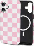 TPU Phone Case for iPhone 17, MagSafe Wireless Charging Compatible, Shockproof Slim Fit Protective Cover with Anti-Yellowing & Raised Camera Protection (Plaid 4, iPhone 17(6.3")) by Unknown