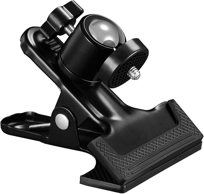 Multi-Function Tripod Clip Clamp Flash Holder Mount with 360 Swivel Photography Ball-Head for SLR, DSLR, Video Cameras, Studio Backdrop - Image 2