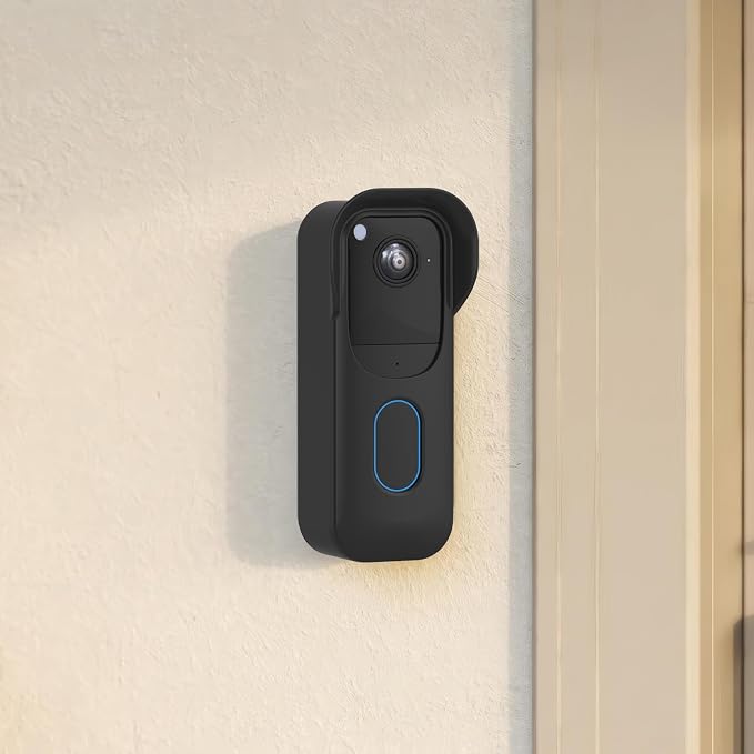Blink Doorbell Camera Cover - Weatherproof Silicone Protective Case with Brim for for Blink Video Doorbell 2025 New Model (2nd Gen), Full Protection, Easy Installation (Black) - Image 8