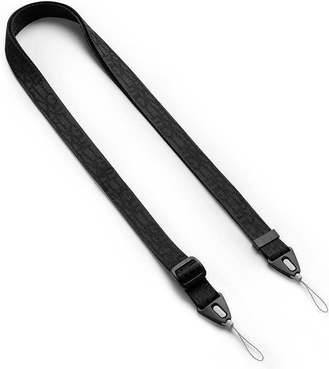 Ringke Phone Lanyard for iPhone 17 Pro Max and Most Smartphones [One-Touch Buckle] Shoulder Strap Adjustable Sturdy Universal Phone Crossbody Neck Lanyard for Travel Essentials - Lettering Black 2 by Ringke