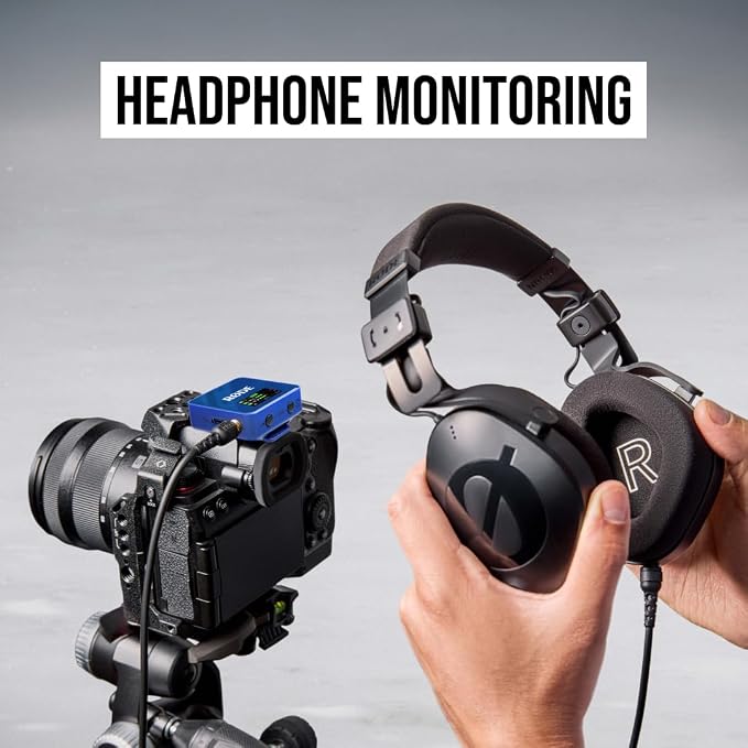 RØDE Wireless GO (Gen 3) – Compact Wireless Mic – Pristine Audio, 32-bit Float Recording, Automatic Level Control, for Phones, Cameras and Computers (Cobalt) - Image 5