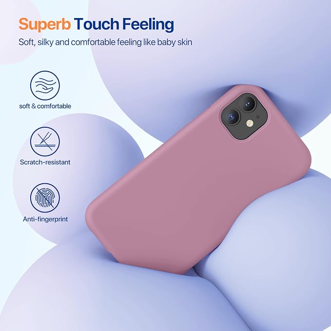 Miracase Silicone for iPhone 11 Phone Case, Blackcurrant | Soft Anti-Scratch Microfiber Lining, Premium Silicone Cover Shockproof Drop Protection Phone Case for 11 - Image 3