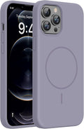 Miracase Silicone & Magnetic for iPhone 12 Pro Max Case, Lavender Gray | Compatible with MagSafe, Soft Microfiber Lining, Premium Silicone Case Shockproof Drop Protection Phone Case for 12 Pro Max by Miracase
