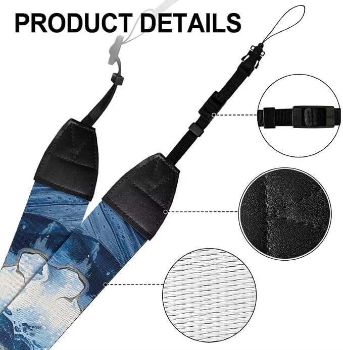 Coldinair Black Adjustable Camera Strap Universal Neck & Shoulder Soft Padded Strap for All DSLR Cameras,Binoculars - Image 7