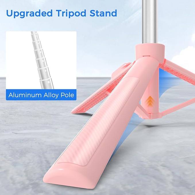 Selfie Stick Tripod for Phone with Remote Control & Holder, 50 Inch, Pink | Extendable Selfie Stick Travel for iPhone, iPhone Tripod for Video Recording - Image 2