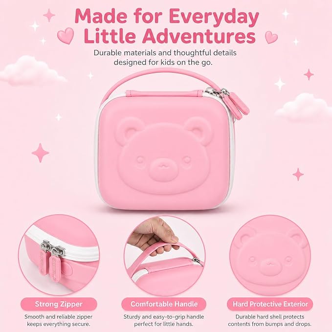 PAIYULE Kids Instant Print Camera Case for ESOXOFFORE for Dylanto | Hard Shell,Mesh Pocket,Wrist Strap,for Gofunly,for GREENKINDER,for DUDUDRAGON,for Zostuic,for Careenoah (Box Only)SkyBlue - Image 6
