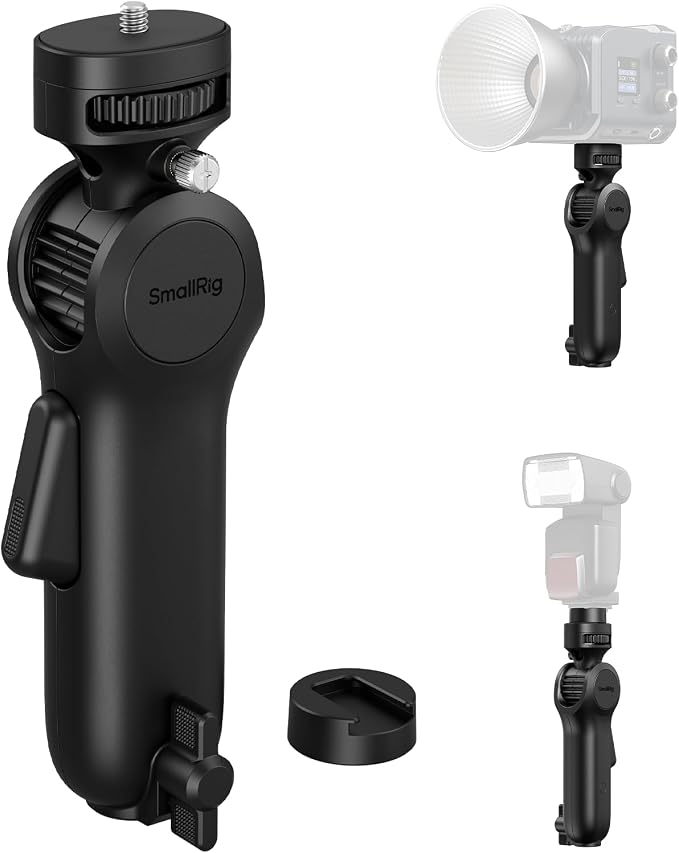 SmallRig Light Stand Adapter, One-Button 180° Pitch Quick Adjustment | 6.6lbs Max Load Capacity, for COB Video Light/Mini Light/Camera//Flash/Phone Clips - 5181 by SmallRig