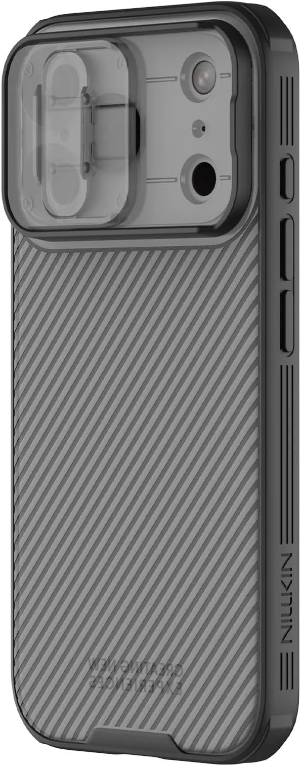 Nillkin for iPhone 17 Pro Case with Slide Camera Cover & Thin Slim Fit | Shockproof Protective | Protector Privacy | Phone Case Camera Lens Protector, Transparent Black - Image 4