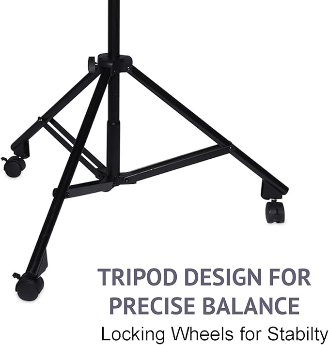 LyxPro Professional Microphone Stand Heavy Duty 90” Studio Overhead Boom Stand with Rolling Caster Wheels, 87” Extra Long Telescoping Arm Mount, Foldable Tripod Legs & Adjustable Counterweight - Image 3