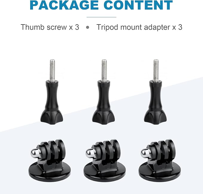 Tripod Mount for GoPro Action Camera | Tripod Mount Adapter with Thumb Screws for GoPro Mission Hero 13 12 11 10 9 8 7 6 5 4 3 3+ Session Fusion DJI Osmo Action - Image 6