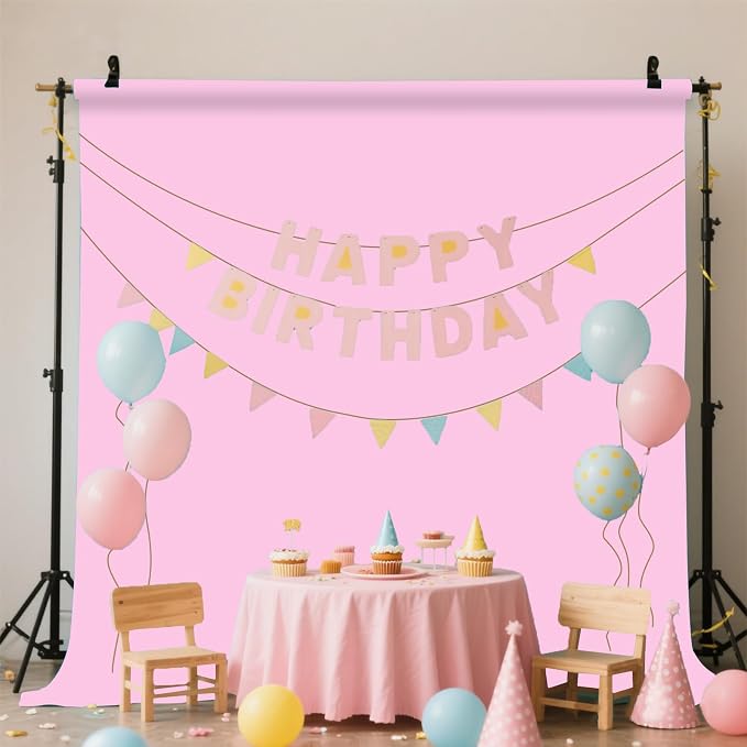 Pink Photo Backdrop for Photoshoot Background Photography 10x10ft | Polyester, Portrait Product Beauty Fashion Shoot, Party Celebrations - Image 2