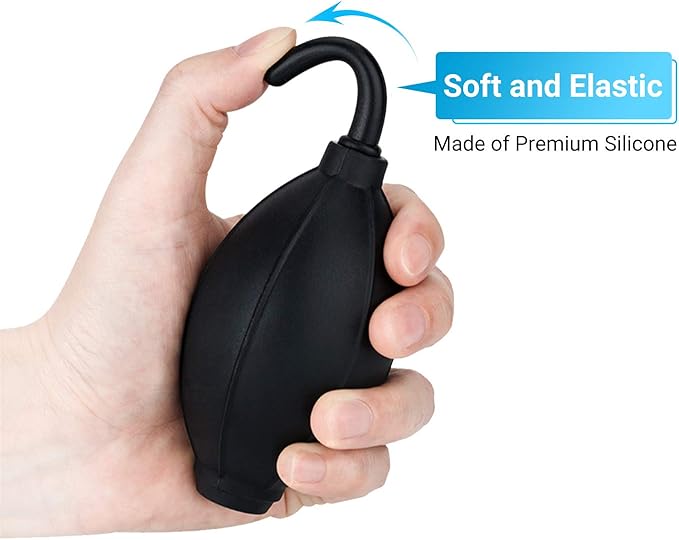 Soft Tip Silicone Super Air Blower Blaster Pump Dust Cleaner Include Micro Fiber Cleaning Cloth, Bulb Blower for Digital SLR Lens Sensor LCD Screens Musical Instruments Keyboards Telescope Filters - Image 3