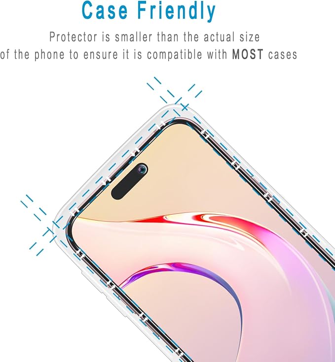 2+2 Pack Privacy Screen Protector for iPhone 16 Tempered Glass | Anti-Spy Privacy Protection, with Camera Lens Protector, Anti Scratch, Bubble Free - Image 5