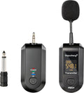 Depusheng 2.4G Wireless Microphone Headset,Lavalier and Handheld Mic 160ft Range,with 1/8''&1/4'' Plug for PA System,Voice Amplifier (One lavalier Microphone) by Depusheng