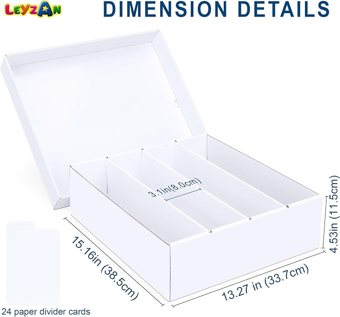 Trading Card Storage Box, 1-Pack Bulk Card Storage for MTG Sports Cards | Durable Cardboard Card Storage Box with Dividers for Top Loaders, Organizers TCG, Magic, Basketball, Game Card Collections - Image 2