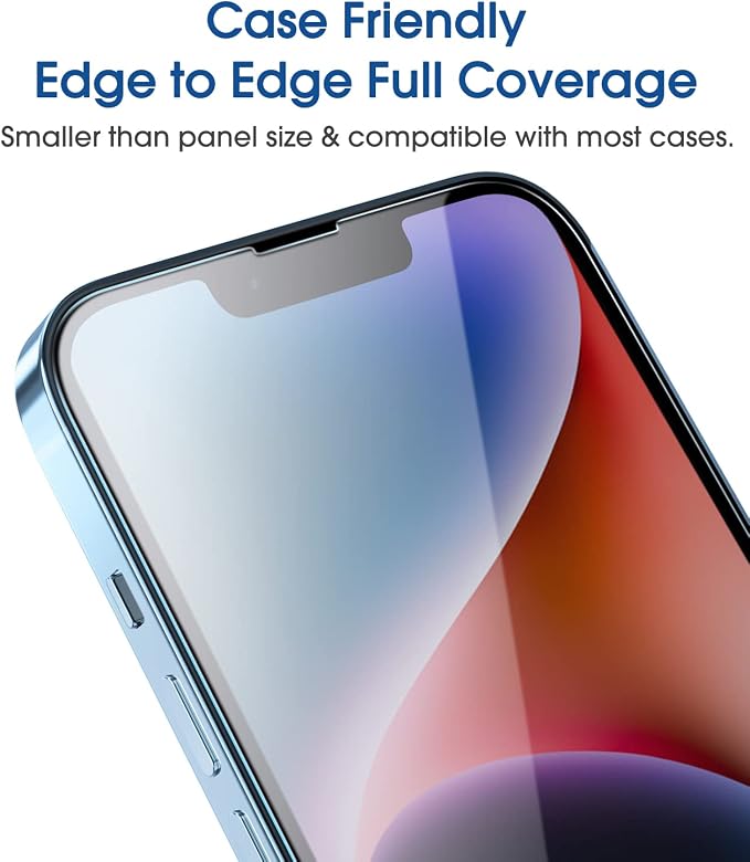 amFiIm OneTouch for iPhone 13/13 Pro/17e/16e/14 Screen Protector 6.1" | Tempered Glass Auto-Alignment 30s Install, Bubble Free, Scratch & Drop Protection, HD Clear[2 Pack] (13/14/16e/17e-6.1'') - Image 4