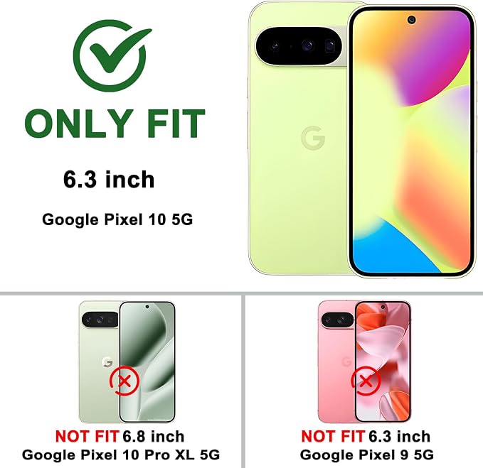 Gritup for Pixel 10 Case: Pixel 10 Pro Case with Screen Protector*2 | Magnetic Stand & Slide Camera Cover, Shock Proof Military-Grade para Google-Pixel-10/10 Pro Cover, Green - Image 2