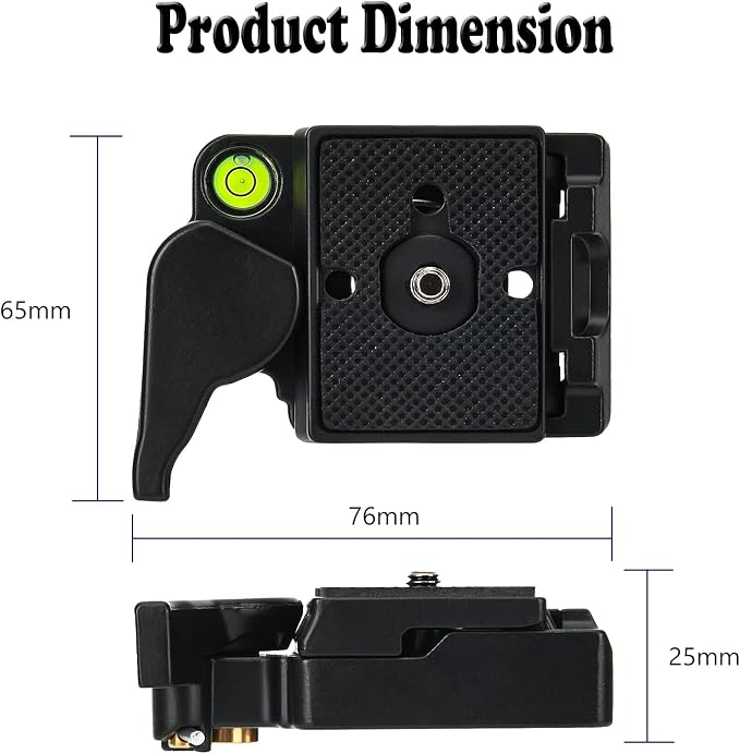 323 RC2 Quick Release Plate Adapter, Rapid Connect Adapter with Quick Release Plate Compatible for Manfrotto Monopod, Manfrotto Tripod Ball Head and Tripod - Image 5
