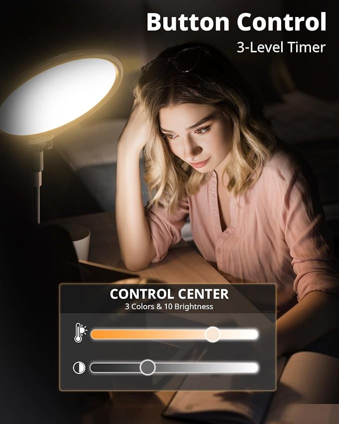 UBeesize 10.5in Laptop Ring Light with Stand and Phone Holder for Desk, Zoom Lighting for Computer, Video Recording, Streaming, Video Conference, Video Calls - Image 3