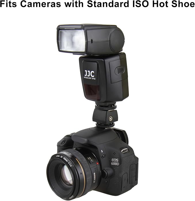 JJC Standard Flash Hot Shoe Adapter with Extra PC Sync Port & 3.5mm Port | for Connecting DSLR Cameras to Additional Off-Camera Flash, Studio Light, Strobes or Other Accessories - Image 6