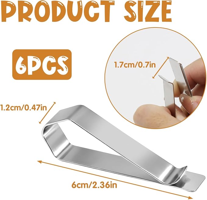 HINGTAI 6Pcs Car Sun Visor Photo Frames, Strong Hold Visor Clips for Cars DIY Sunshade Photo Frame Clip, Not Easy to Damage Stainless Steel Accessory for Car, Home & Office - Image 2
