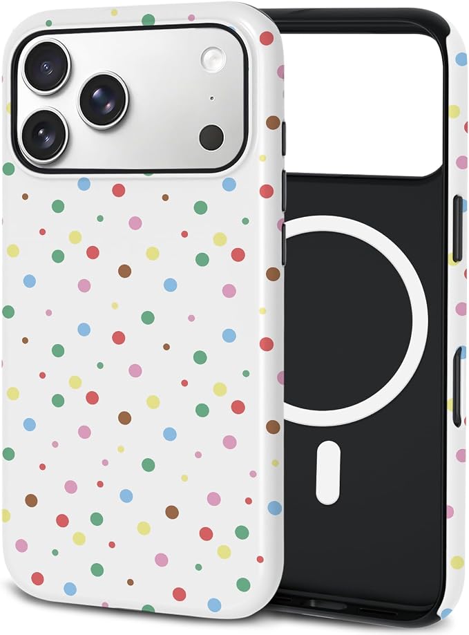 TPU Phone Case for iPhone, MagSafe Wireless Charging Compatible, Shockproof Slim Fit Protective Cover with Anti-Yellowing & Raised Camera Protection (Point 6, iPhone 17 Pro Max(6.9")) by Unknown