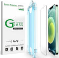 amFiIm OneTouch for iPhone 12 Mini Screen Protector 5.4" Tempered Glass | Auto-Alignment, 30s Install, Bubble Free, 9H Hardness, Scratch & Drop Protection, HD Clear, Case Friendly, 2 Pack (12M-5.4'') by amFilm