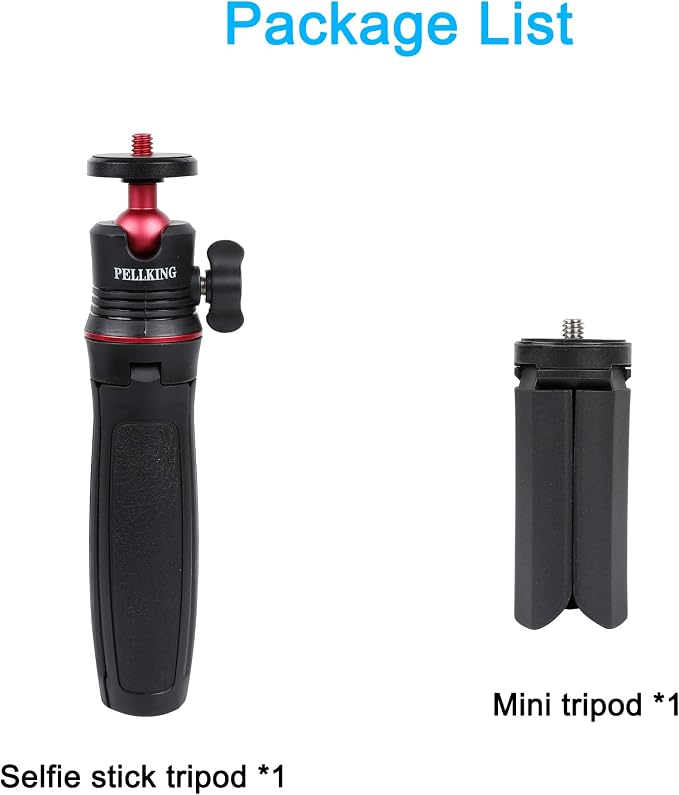 PellKing Tabletop Tripod and Handheld Selfie Stick/Poe Tripod Kit | for DJI OSMO POCKET 4 3 2 Camera and DJI OSMO NANO,DJI Osmo Action 6 5 Pro 4,Insta360 Luna Ultra X5 X4 X3 X2 Accessories - Image 5