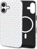 TPU Phone Case for iPhone 16, MagSafe Wireless Charging Compatible, Shockproof Slim Fit Protective Cover with Anti-Yellowing & Raised Camera Protection (Polka dot 3, iPhone 16) by Unknown
