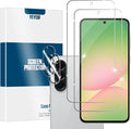 Galaxy A56 HD Clear Tempered Glass Screen Protector + Camera Lens Protectors, [2+2 Pack] [3D Glass] [Anti-Glare] [Bubble-Free] Screen Protector Glass For Samsung Galaxy A56 by YEYEBF