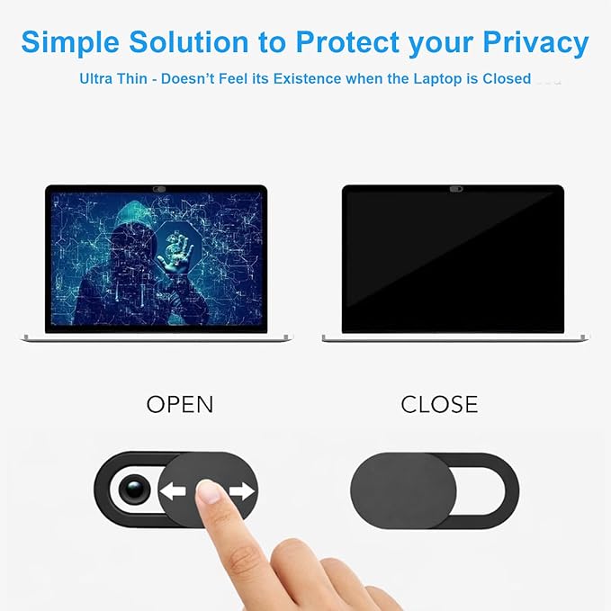 JOS [8 Pack] Webcam Cover, 0.03 inch Ultra Thin Laptop Camera Cover Slide for iPhone iPad MacBook Pro Computer iMac Cell Phone PC Accessories Camera Blocker Slider, Great for Privacy - Image 5